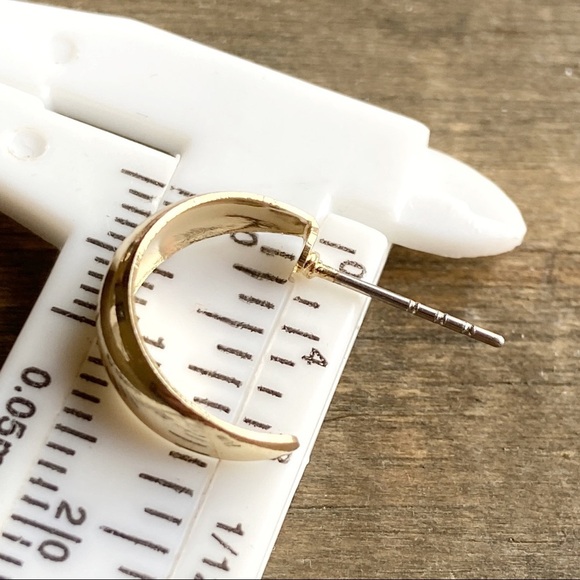 14k gold mini open hoops/manifesting good fortune/crown chakra - Picture 2 of 6